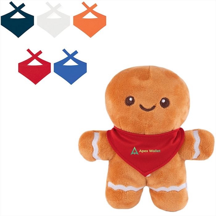 TH80100 6" Plush Gingerbread Man With Custom Imprint